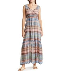 STITCHDROP Womens XL Lovina Bali Boho Maxi Dress NEW